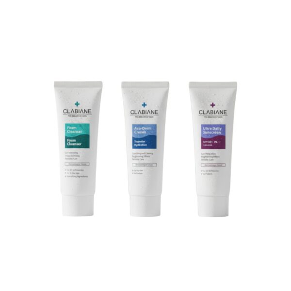 pH Balancing Foam Cleanser & Acu-Derm Cream & Ultra Daily Sunscreen SET